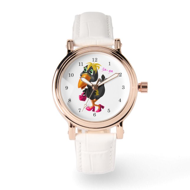 Modern Bird Funny Watch (Front)