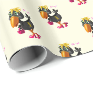 Modern Bird Funny Wrapping Paper - Customisable