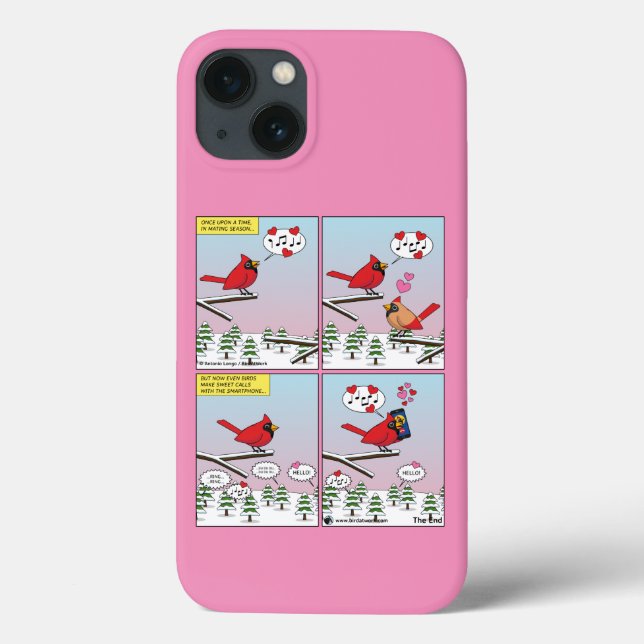 Modern Bird Mating Calls Comic Case-Mate iPhone Case (Back)