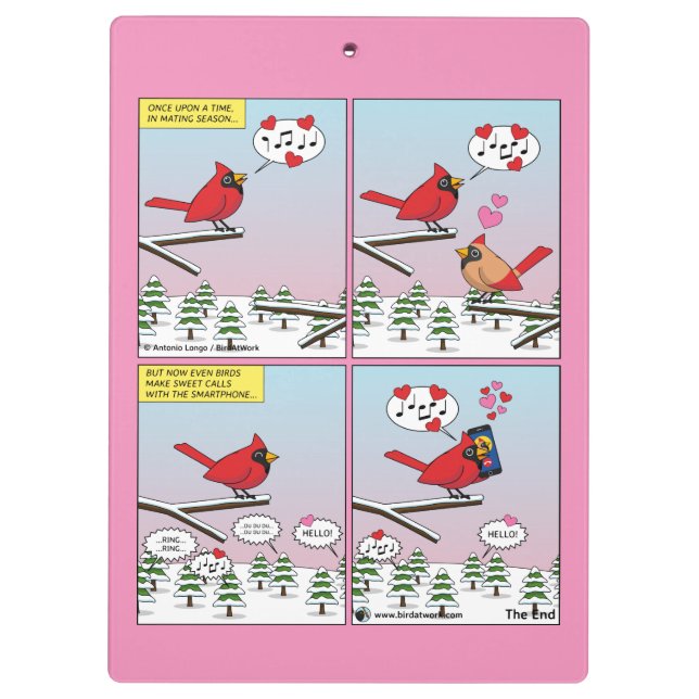 Modern Bird Mating Calls Comic Clipboard (Back)