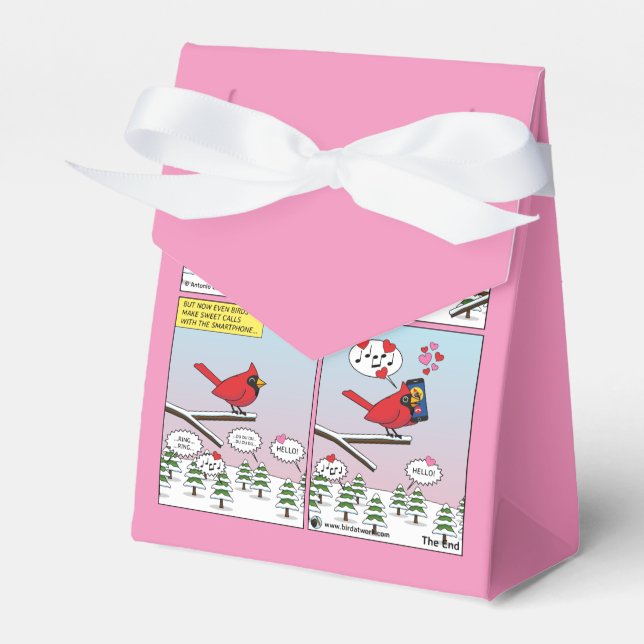 Modern Bird Mating Calls Comic Favour Box (Front Side)