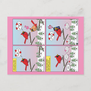 Modern Bird Mating Calls Comic Postcard