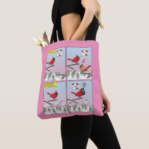 Modern Bird Mating Calls Comic Tote Bag