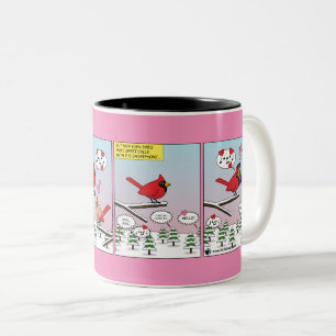 Modern Bird Mating Calls Comic Two-Tone Coffee Mug
