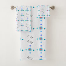 Modern Bird Pattern Bath Towel Set
