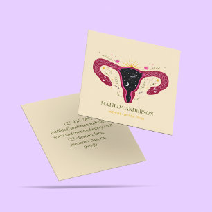 Modern Birth Coach Midwife Nurse Doula Square Business Card
