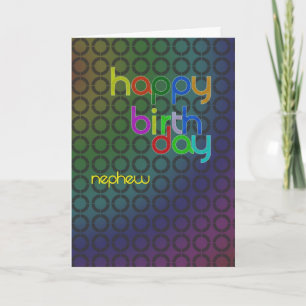 Modern Birthday card for nephew