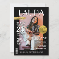 Modern Birthday Custom Magazine Cover, Portrait