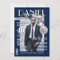 Modern Birthday Custom Magazine Cover, Portrait 