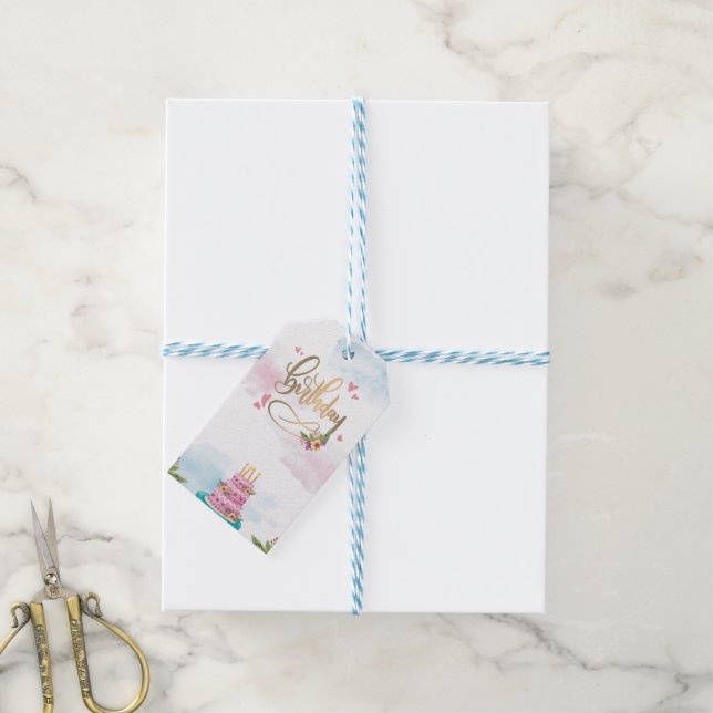 Modern Birthday Gift Tags (With Twine)