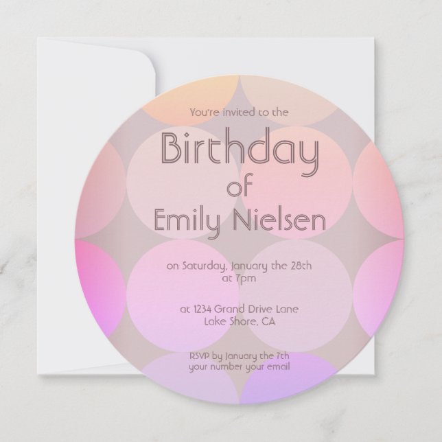 Modern Birthday Invitation (Front)