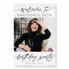 Modern Birthday Party Photo Welcome