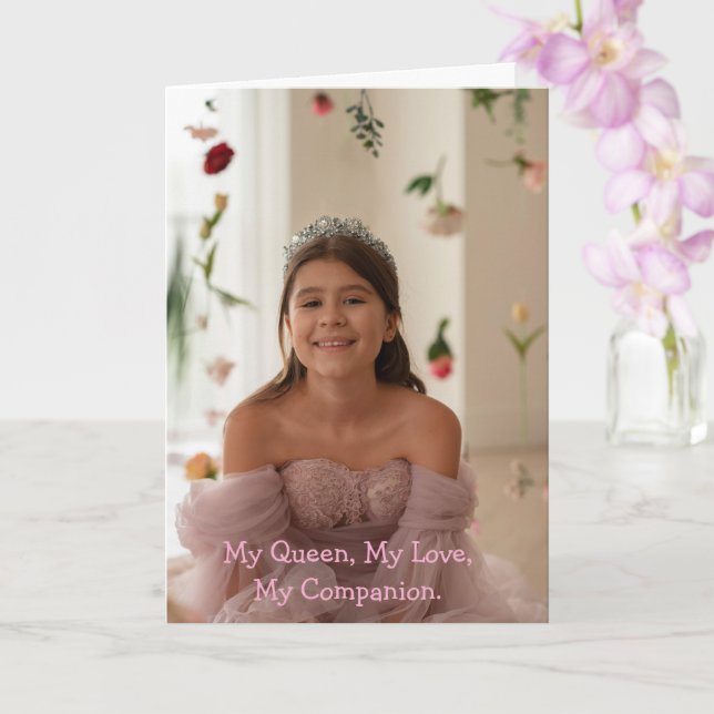 Modern Birthday Photo Card (Orchid)