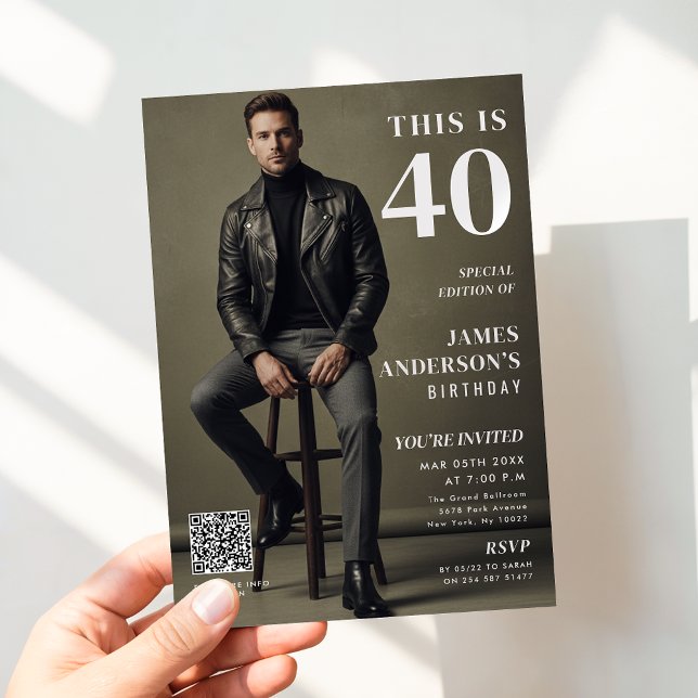 Modern Birthday Photo Magazine Cover Custom Card (Creator Uploaded)