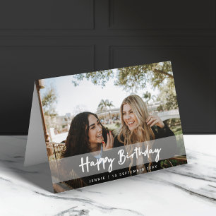 Modern Birthday   Photo Minimalist Love Fun Friend Card