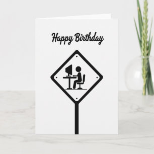 Modern Birthday Silhouette Card