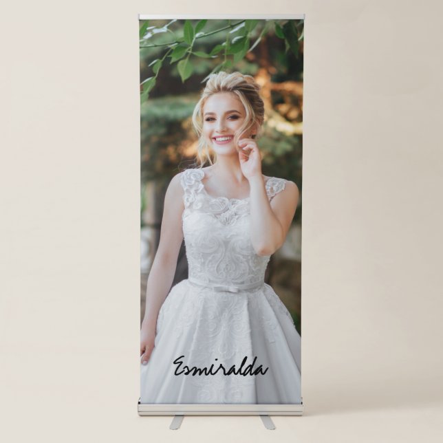 Modern Birthday Vertical Retractable Banner (Front)