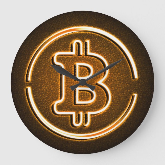modern bitcoin clock gift for btc maxi  (Front)
