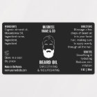 Modern Black 1 OZ Beard Oil Waterproof Label