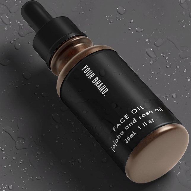 Modern Black 1oz 30ml Skincare Bottle Waterproof (Creator Uploaded)