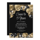 Modern Black and Gold 5th Anniversary