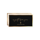 Modern Black And Gold Add Logo Gift Certificate