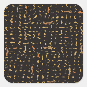 Modern Black and Gold Composition Notebook Pattern Square Sticker