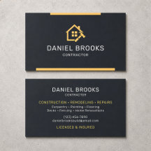 Modern Black and Gold Contractor