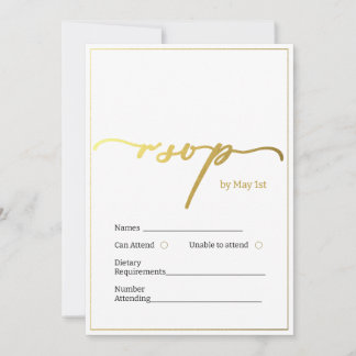 Modern black and gold Elegant Invitation