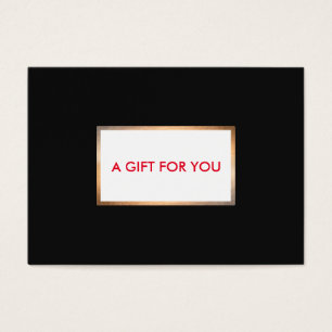 Modern Black and Gold  Holiday Gift Card