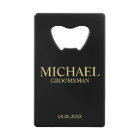Modern Black and Gold Personalised Groomsman