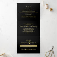Modern Black and Gold Wedding Suite