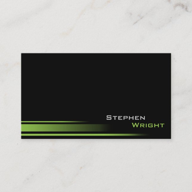 Modern Black and Gradient Custom Colour Business Card (Front)