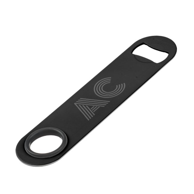 Modern Black and Grey Monogram (Front Angled)