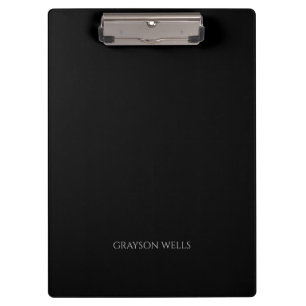 Modern Black and Grey Professional Minimalist Clipboard