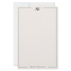Modern Black and Ivory Minimalist Elegant Monogram