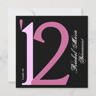 Modern Black and Pink Photo Announcement