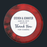 Modern Black and Red Artistic Abstract Wedding Magnet<br><div class="desc">Wedding favour magnet with a modern abstract pattern. Red and black colours swirl,  mix and mingle together. Creative,  artistic and unique with a dark,  mysterious flair.</div>