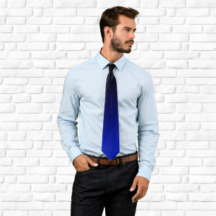 Modern Black and Sapphire Blue Gradient Tie