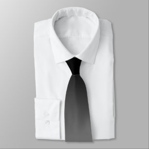 Modern Black and Silver Grey Gradient Tie