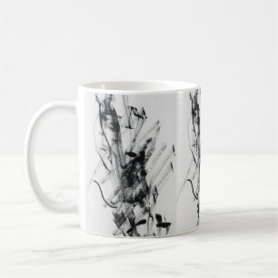 Modern Black and White Abstract Marble Coffee Mug