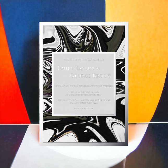 Modern Black And White Abstract Minimal Wedding (Creator Uploaded)