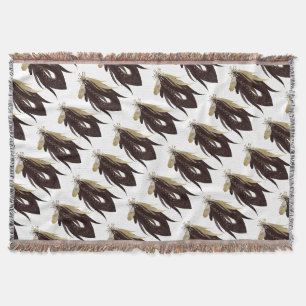 Modern Black and White Abstract Pattern Throw Blanket