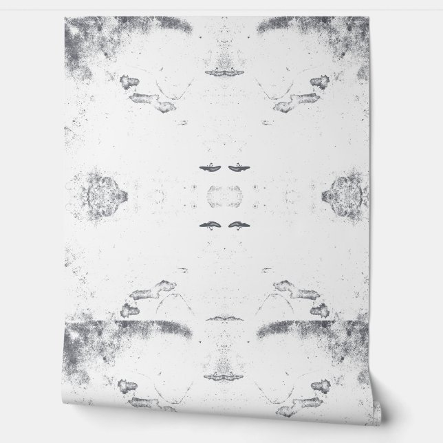 Modern Black and White Abstract Seamless Pattern  Wallpaper (Unrolling)