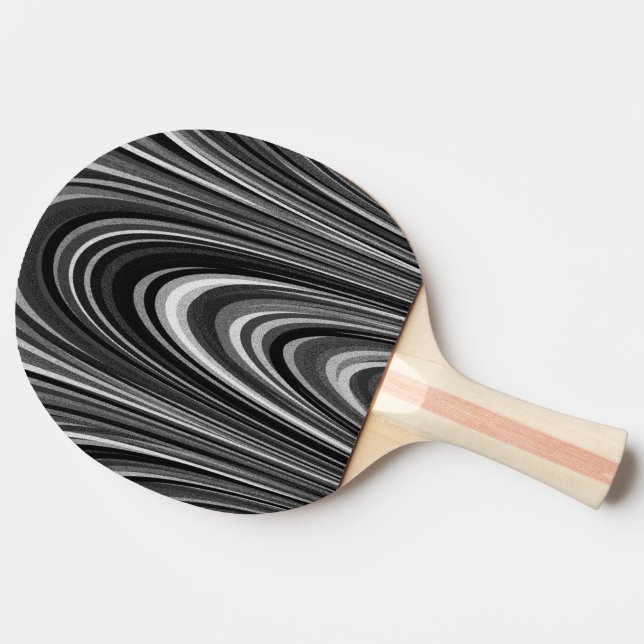 Modern Black and White Art Arches Ping Pong Paddle (Side)