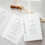 Modern Black and White Bar Mitzvah Booklet Folded Programme<br><div class="desc">Mazel tov on this special occasion! Make your son's Bar Mitzvah ceremony special with this minimalist typography black and white folded program. It includes a place for a ceremony details, a timeline of events, guide definitions, synagogue etiquette, in loving memory, and a thank you message. NOTE: to input Hebrew letters...</div>