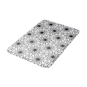 Modern Black and White  Bath Mat