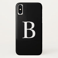 Modern Black and White Bold Typography Monogram