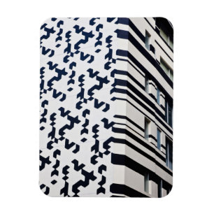Modern black and white building in Hong Kong Magnet