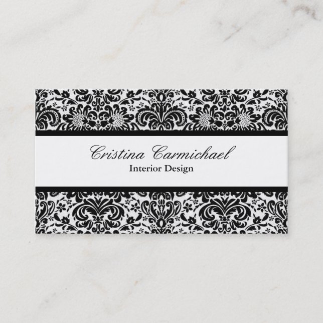 Modern Black and White Business Cards (Front)